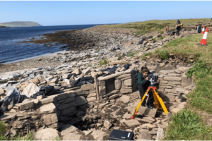 Photo of the field school excavations at Knowe of Swandro by Dr Julie Bondand Dr Steve Dockrill from the University of Bradford