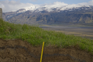 Ey2010 tephra and Eyjafjallajökull at Fljótsdalur in 2023