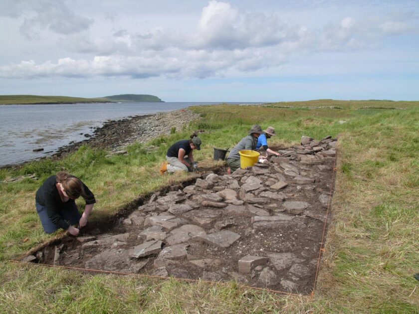 Archaeology field school in Rousay