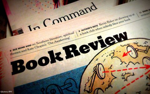 Photo of a newspaper's book review page