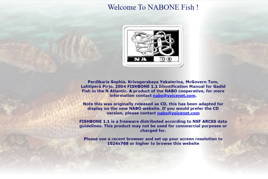 Screenshot: FISHBONE cover image