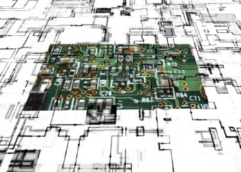 Image of a circuit board in a diagram