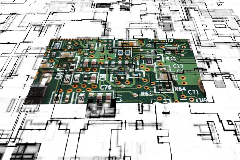 Image of a circuit board in a diagram