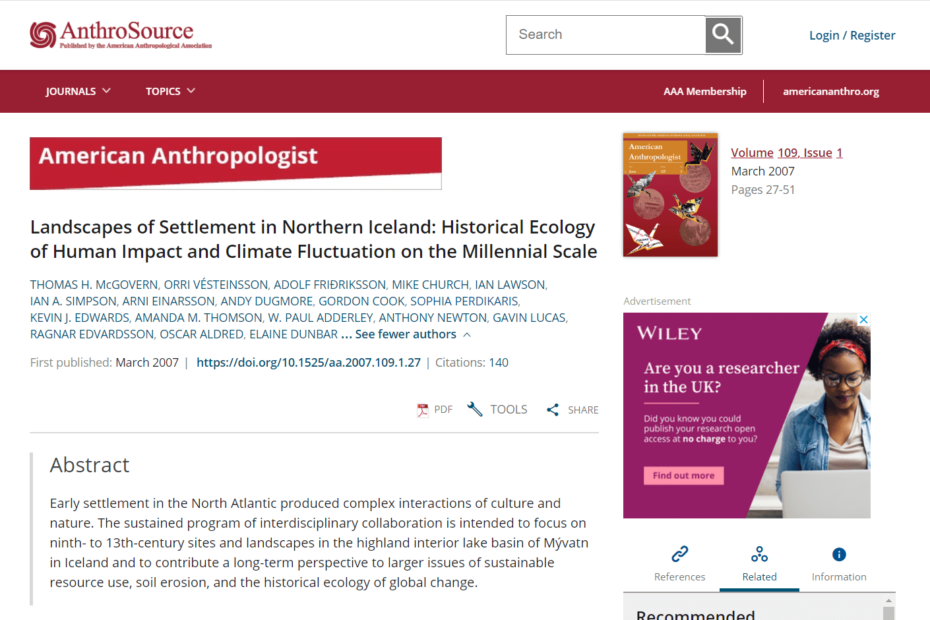 Screenshot from American Anthropologist