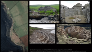 Aerial and ground level photos of archaeological sites. Slide from Dr Sarah Jane Gibbon and Dr Jen Harland's presentation at the 2022 NABO conference.