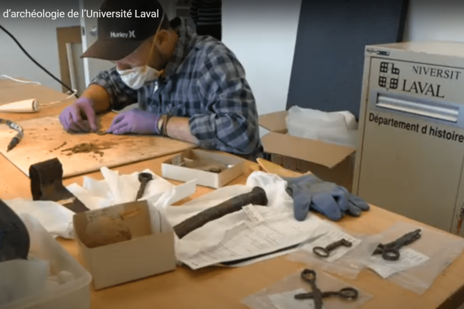 YouTube video screenshot: Laboratoires d’archéologie de l’Université Laval.