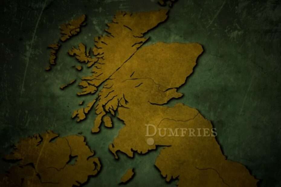 Map showing Dumfries in Scotland. Source: BBC Two - Digging for Britain