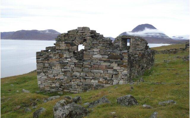 Photo of the ruins of Hvalsey church in Greenland
