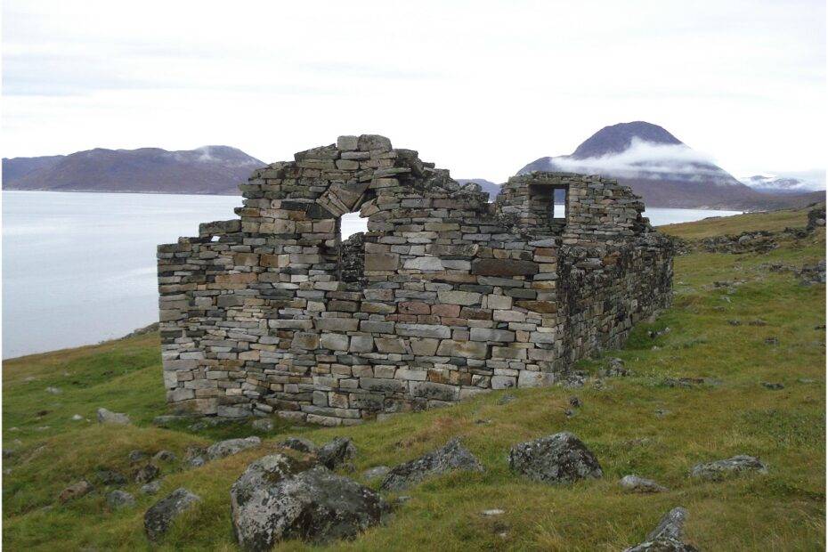 Photo of the ruins of Hvalsey church in Greenland