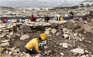 Photo of the excavations at Knowe of Swandro