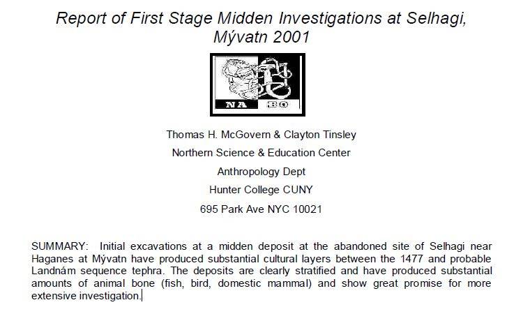 Selhagi 2001 Midden Report