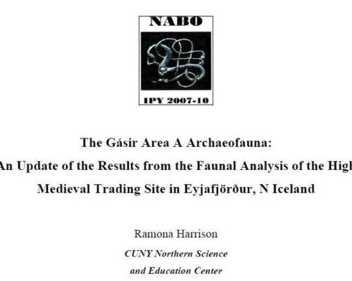 The Gásir Area A Archaeofauna: An Update of the Results from the Faunal Analysis of the High Medieval Trading Site in Eyjafjörður, N Iceland