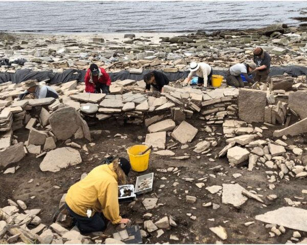 Photo of the excavations at Knowe of Swandro