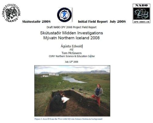 Skútustaðir Midden Investigations Mývatn Northern Iceland 2008